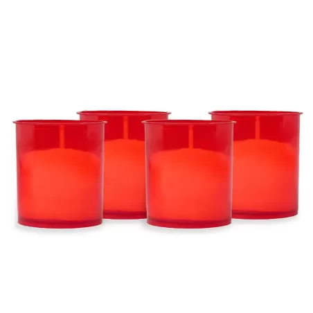 Candelă de Plastic 4 set Roșu