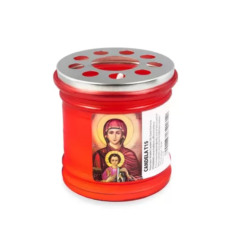 Candelă de Plastic T15 Roșie