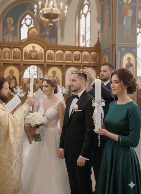 Lumanare alba botez sau cununie