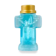 Candelă Electrică cu LED cruce mică albastra