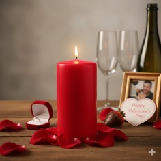 Lumânări Roșii 7x14cm