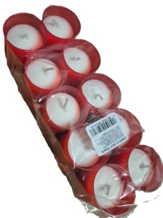 Candelă de Plastic 10 set Roșu